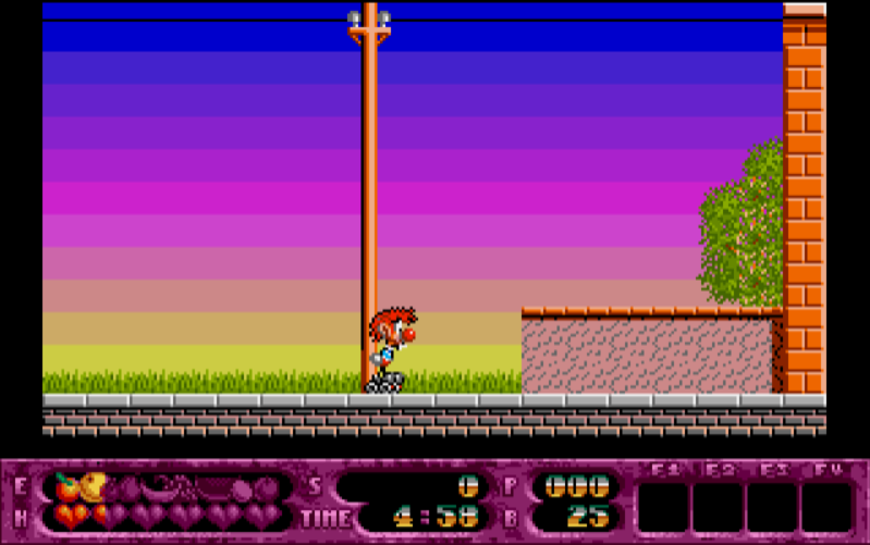 Rolling Ronny - Atari ST game screenshot (1991) by Virgin Games